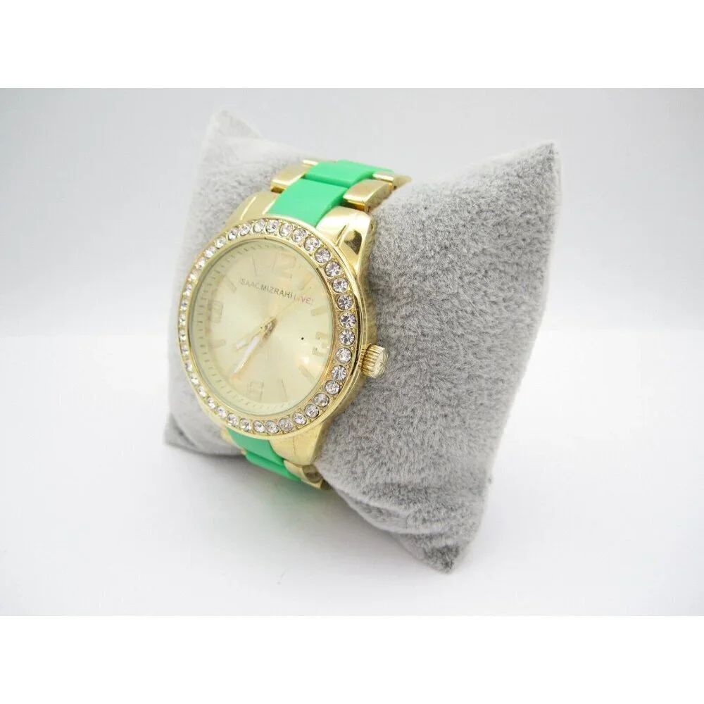 Women Isaac Mizrahi Live Quartz WR Analog 38mm Round‎ Watch (H497) 